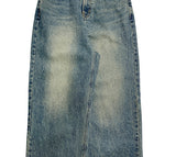 Naf washed denim wide pants