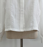 Crea Lace Collar Puff Blouse