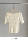 Reclip Lip Neck Half Knit