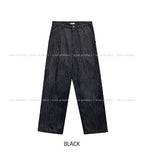 Comp Raw Pintuck Wide Denim Pants