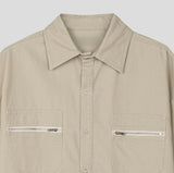 Loib Pig Zipper Short Sleeve Shirt