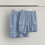 Summer Cooling Cargo Pocket Bermuda Wide Span Shorts
