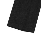 Mauve Wool Half-Banding Wide Slacks