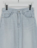 Delg Summer Slit Denim Long Skirt
