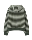 Lian Stripe Crop Hood Zip-Up