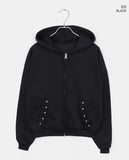 Makin Stud Two-Way Brushed Hood Zip-Up