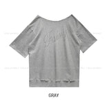 Star fairy boat-neck cut short sleeves
