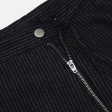 Harvey striped black pintuck denim