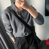 Cash Like Collar Button Cardigan Knit