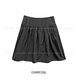 Huring Double Button Balloon Midi Skirt