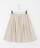 Lanta pin tuck banding midi skirt