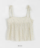 Gark Flower Nylon Sleeveless Blouse
