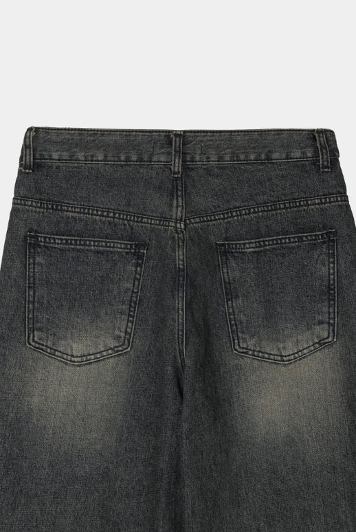 【2plan】Greece vintage washed denim pants 2plan (ツープラン) - ギリシャのヴィンテージウォッシング
