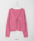 Mokoi cable ribbon cardigan