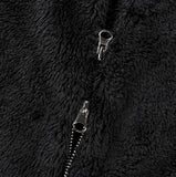 Fame Fleece Raccoon Fur Hooded Zip-Up