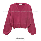 [U-BASIC] Basic Balloon Cropped Cardigan
