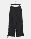 Hilpa Silver Point Nylon Pintuck Wide Two-Way Pants