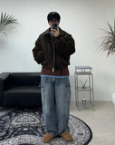 Beos Siwa Washing Banding Denim Pants