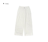 Bamo Pintuck Wide Cotton Pants