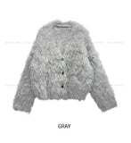 Puppy Hairy Wool Knit Cardigan