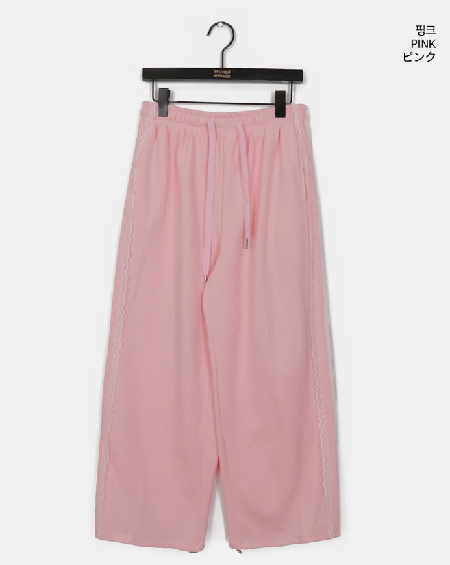 【WONDER WONDER】Zaya Race Track Wide Two-Way Pants WONDER WONDER (ワンダーワンダー) - ジャヤレーストラック