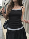 Topping Layered Color Matching Two-Tone Sleeveless Set