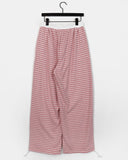 Doven Stripe Two-Way Sweat Wide Pile Pants