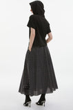 maxi dot corsage skirt