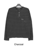 Quen ST Pigment Henley Neck T-Shirt