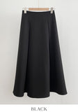 Lovin Banding Pintuck Flare Skirt