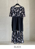 Ephelo Flower Chiffon Frill Wrap One Piece (Strap Set)