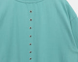 [Unisex] Ricket Back Eyelet Short Sleeve T-shirt