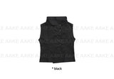 HIGH-NECK SLEEVELESS SHIRT