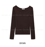 [U-BASIC] Obie Basic Slim U-Neck Long Sleeve