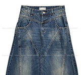 Tiv Curved Cut Balloon Denim Pants