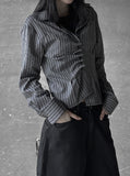 Dual Button Stripe Shirt