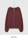 [unisex] Shikyo Waffle Two-Way Over Hood Zip-Up