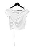 Rome Shirring One-Shoulder Tee