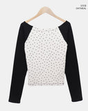 Kwon Off-Shoulder Peach Fuzz Star T-Shirt