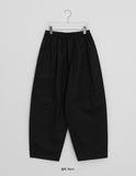 [Unisex] Jingsup Cotton Pintuck Banding Balloon Wide Pants