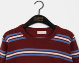 [Wool 20] Rican Stripe Wool Round Knitwear
