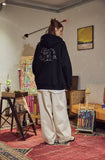 Peace Moment Embroidered Hood Zip-Up