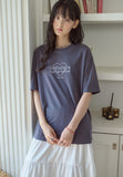 Cat's Heart Chain Embroidery Short Sleeve Tee