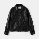 Shane Curved Leather Jacket