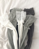 Hirat Lace Ribbed Knee Socks