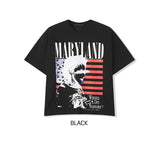 Land semi-crop over short sleeves