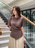 Mizel Pintuck Long Pleated Skirt