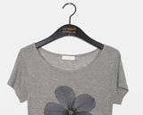 Carmen Flower See-Through Short Sleeve T-Shirt