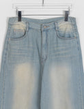 Pater summer washing wide denim pants