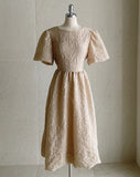 Endel Puff Jacquard Flare Long One Piece